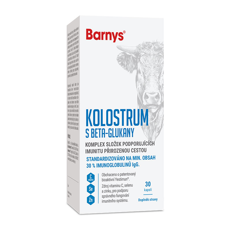 Barnys Kolostrum s beta-glukany, 30 kapslí