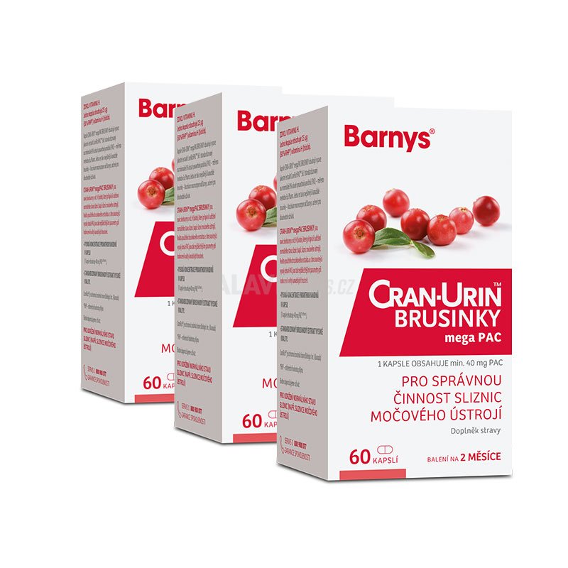 Barnys Cran-Urin™megaPAC brusinky, 3x60 kapslí