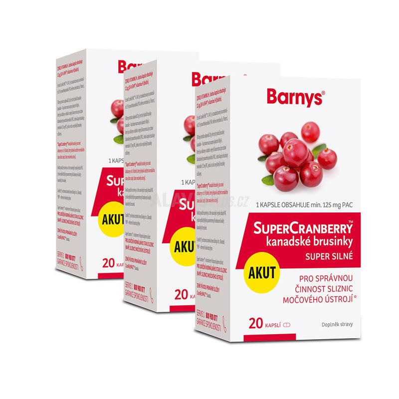 SuperCranberry™  kanadské brusinky SUPER SILNÉ, 3x20 kapslí