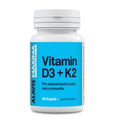 ALAVIS MAXIMA Vitamin D3+K2, 60 kapslí