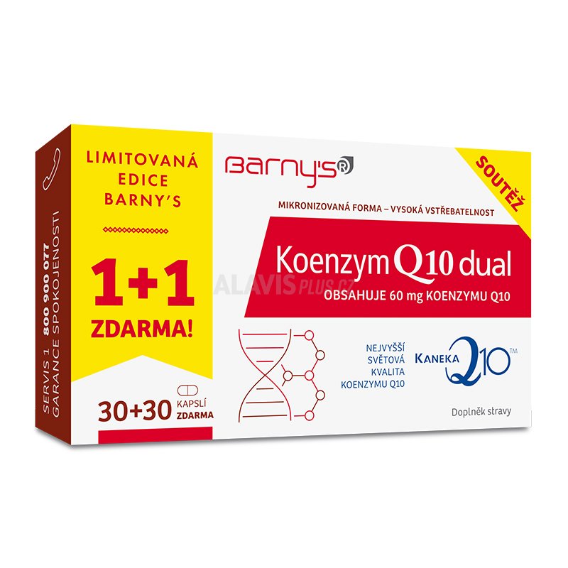 Barny's Koenzym Q10 dual, 30+30 kapslí ZDARMA