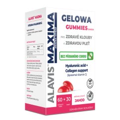 ALAVIS MAXIMA GELOWA GUMMIES JAHODA, 60 žvýkacích tablet + 30 kapslí