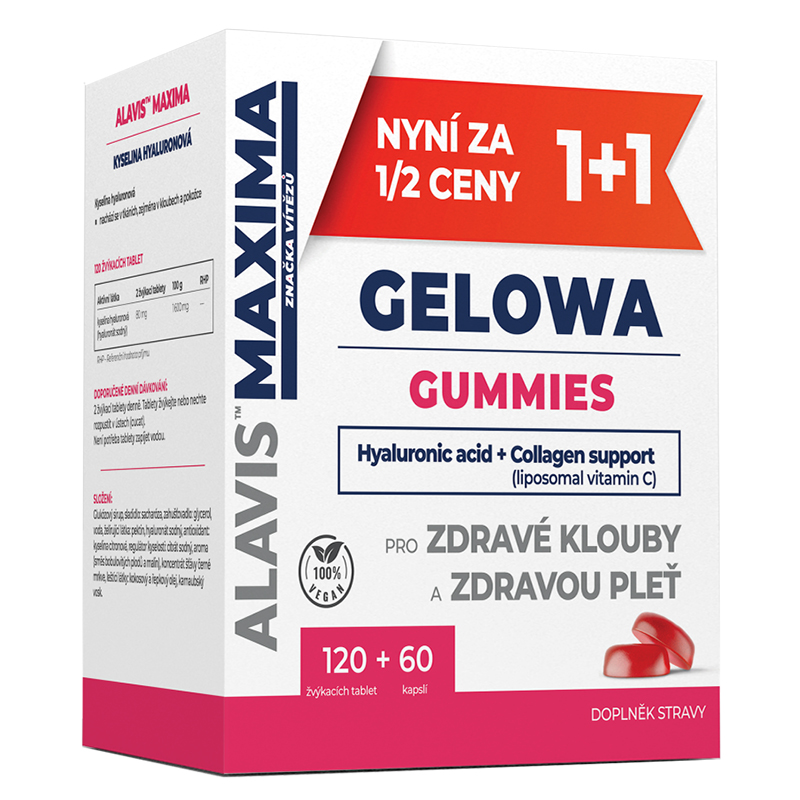 ALAVIS MAXIMA GELOWA GUMMIES, 120 žvýkacích tablet + 60 kapslí