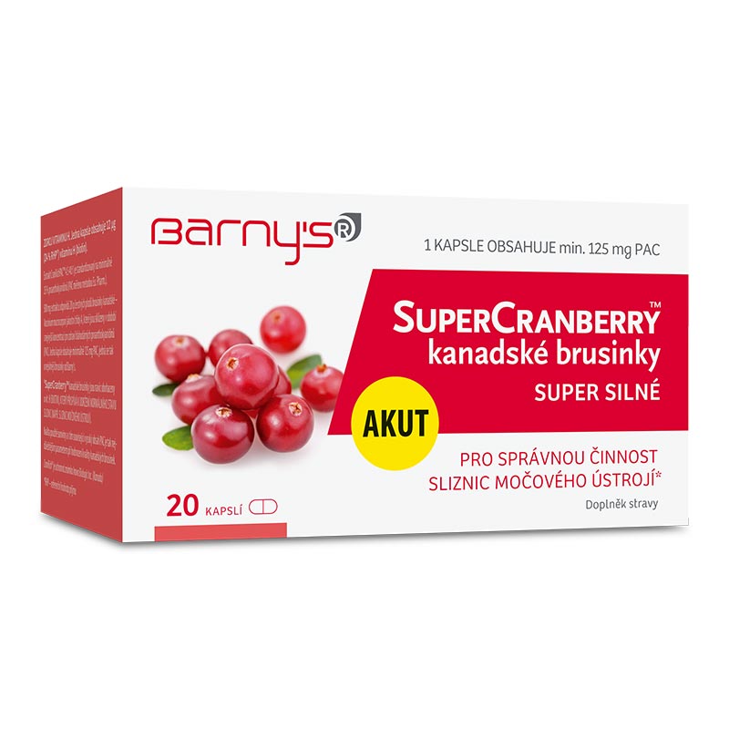 Barny's SuperCranberry™  kanadské brusinky SUPER SILNÉ, 20 kapslí