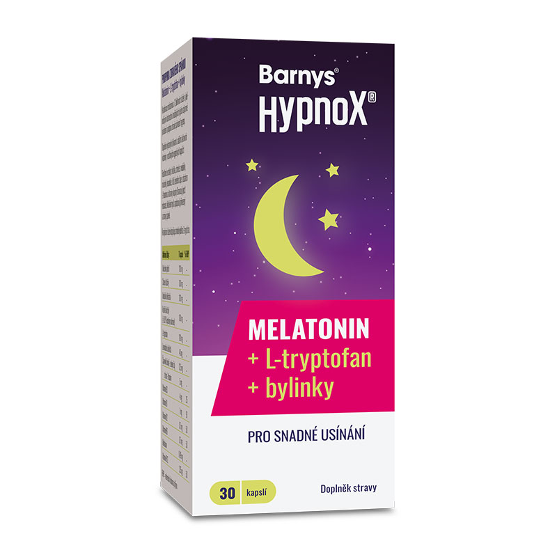 Barnys HypnoX® Melatonin, L-tryptofan a bylinky, 30 kapslí