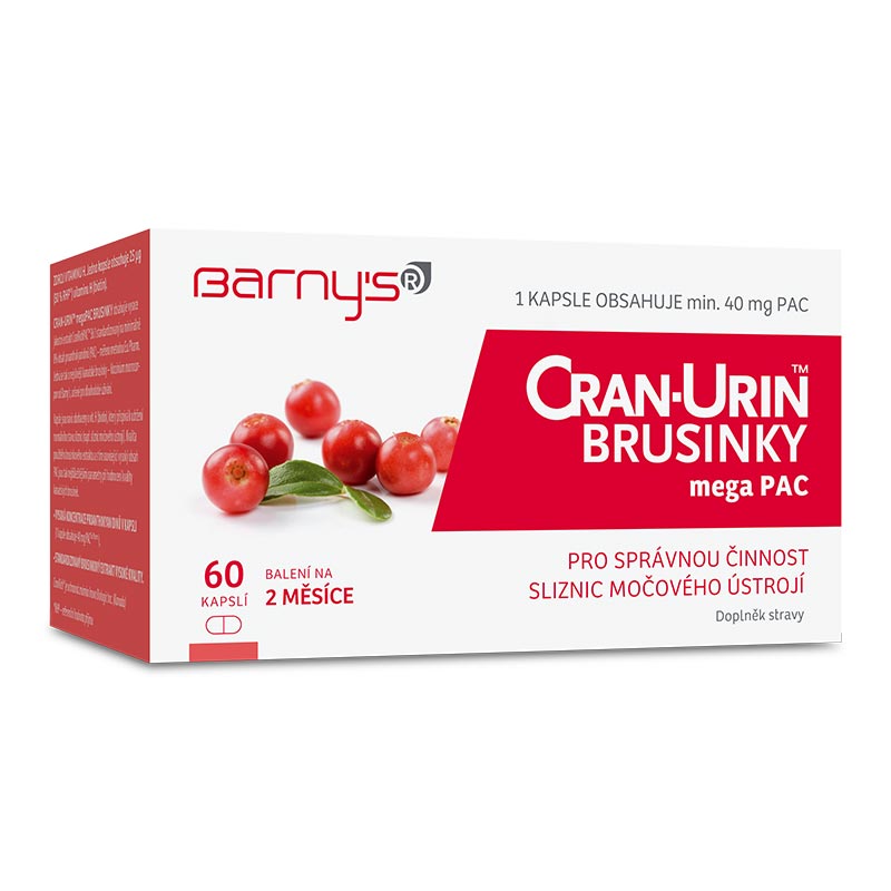 Barny's Cran-Urin™ megaPAC brusinky, 60 kapslí